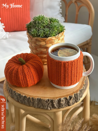 ORTA BOY EL ÖRGÜSÜ BAL KABAĞI VE BARDAK KILIFI - 